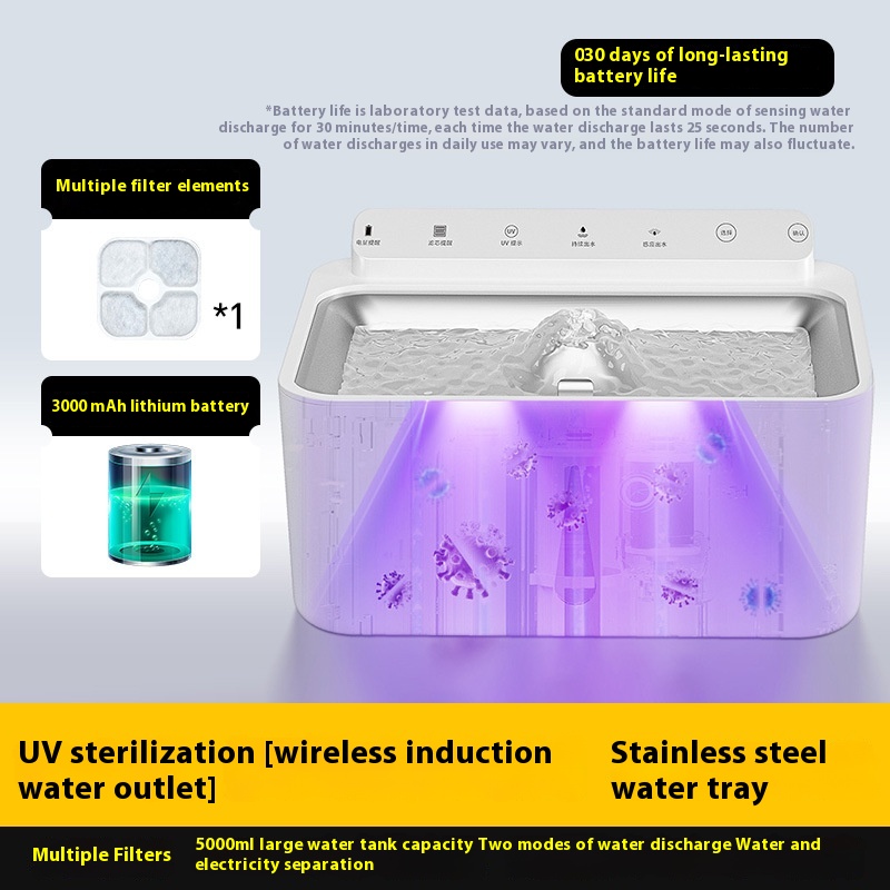 Cat Water Fountain Constant Temperature Heating Automatic Circulation Filter Intelligence