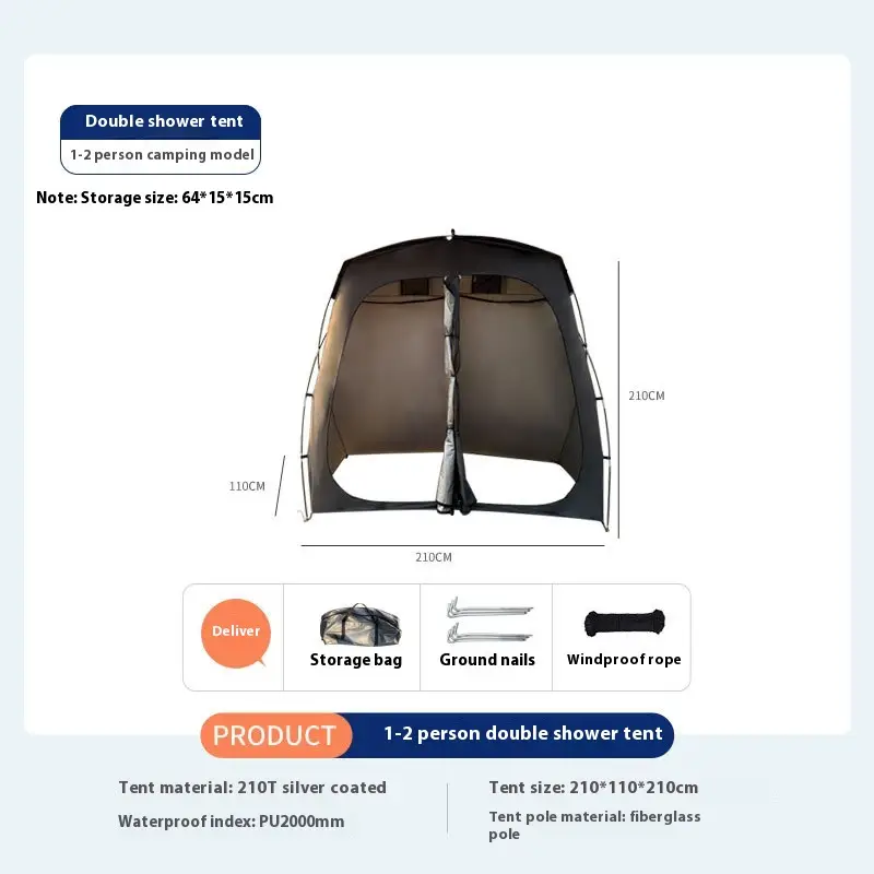Outdoor Camping Rainproof Double-person Tent