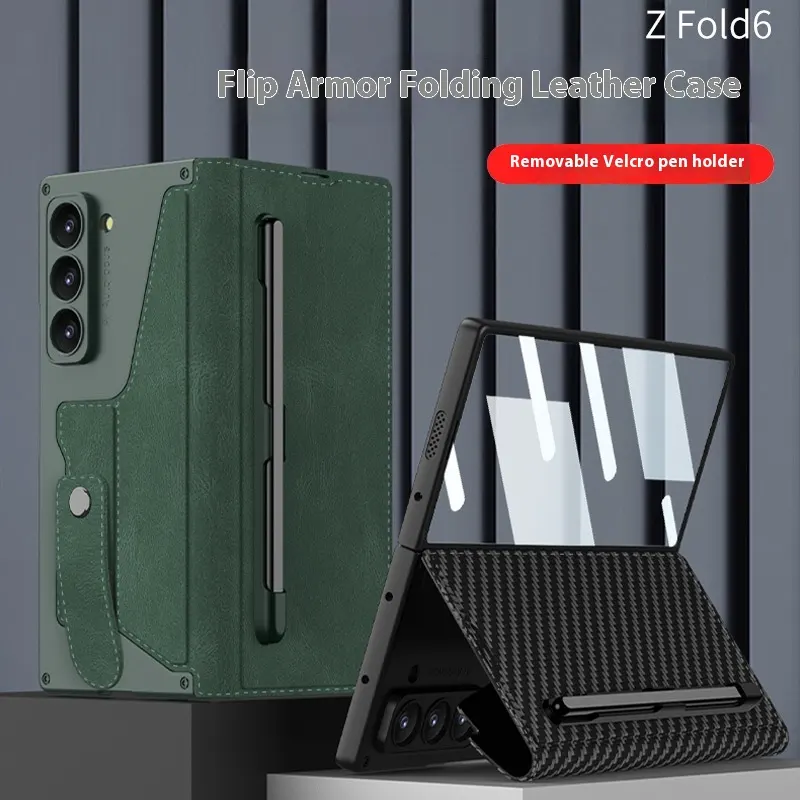 ZFold6 Folding Phone Case Flip Leather
