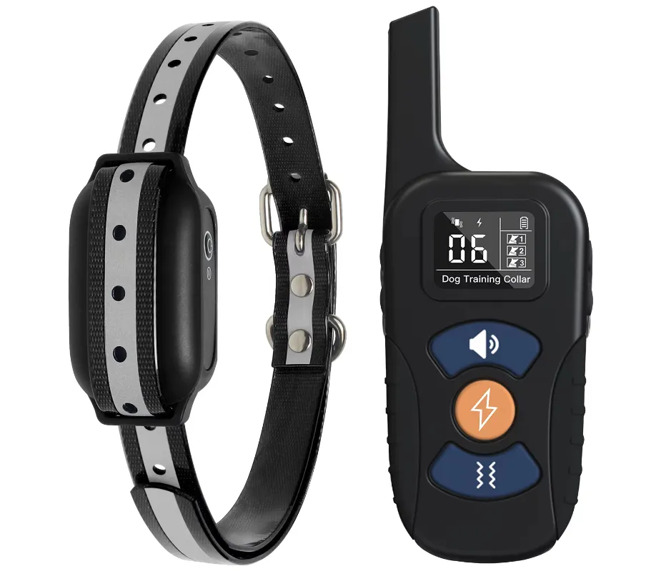 Waterproof Pet Remote Control Charging Customized Electric Training Dog Impact Pet Collar - Blue