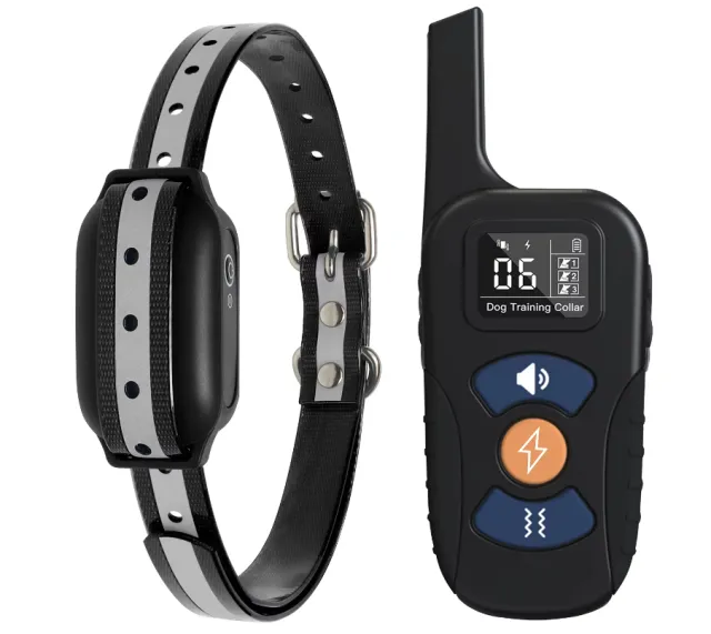 Waterproof Pet Remote Control Charging Customized Electric Training Dog Impact Pet Collar Blue - Shop at LoveMi