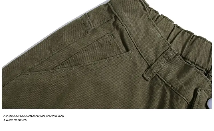 Workwear Rivet Cropped Pants Casual Wide-leg Shorts
