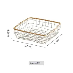 Personality Wire Woven Storage Basket - Square Large - View 1
