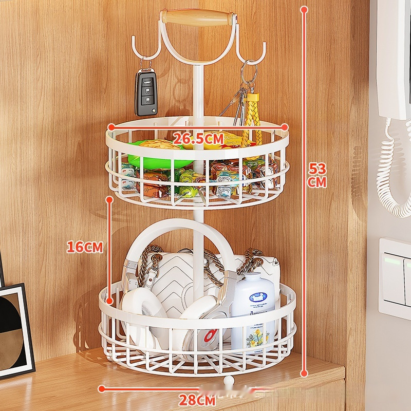 Kitchen Seasoning Storage Rack Bathroom Dual-tier And Detachable