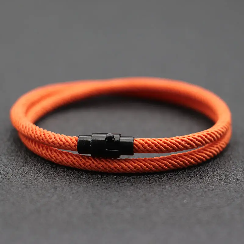 New Minimalist Men Rope Bracelet Double Layer Survival Bracl