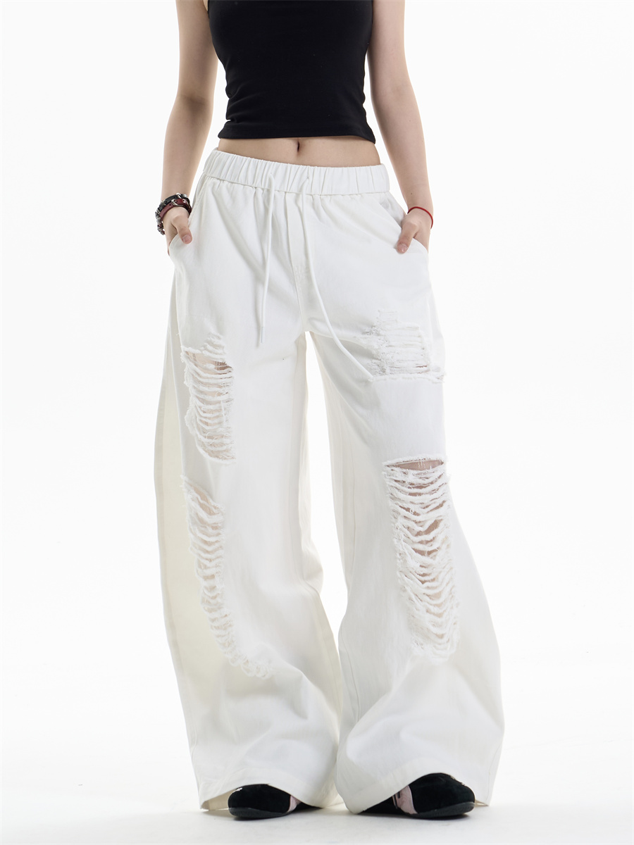 Ripped Casual Pants Women's Loose Straight Wide-leg Pants 7e5e74c8 Dd92 4e97 914a 01ff3f41daf0