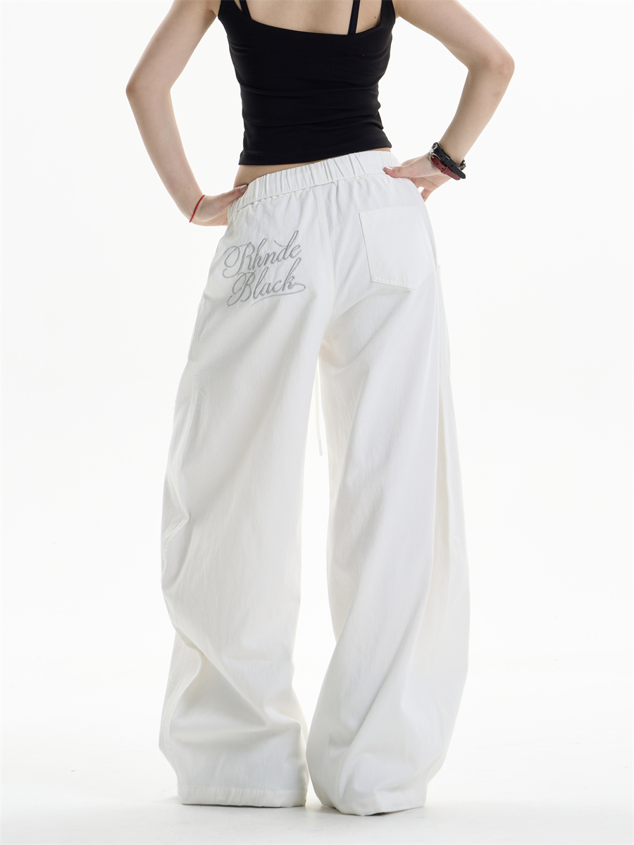 Ripped Casual Pants Women's Loose Straight Wide-leg Pants 85595cac C65b 4fe7 A955 33566650a916
