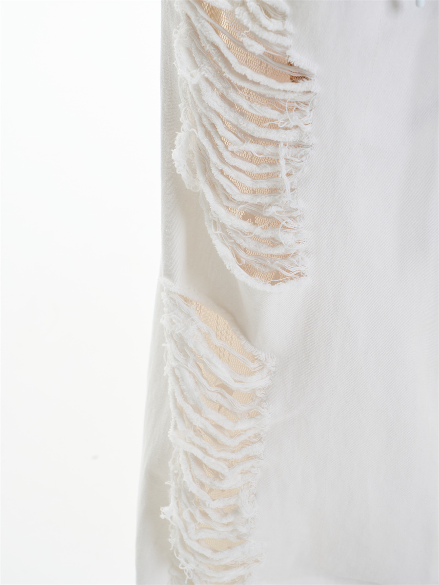 Ripped Casual Pants Women's Loose Straight Wide-leg Pants Af7cd77c C598 4e11 B5bd 5cee008e61a8