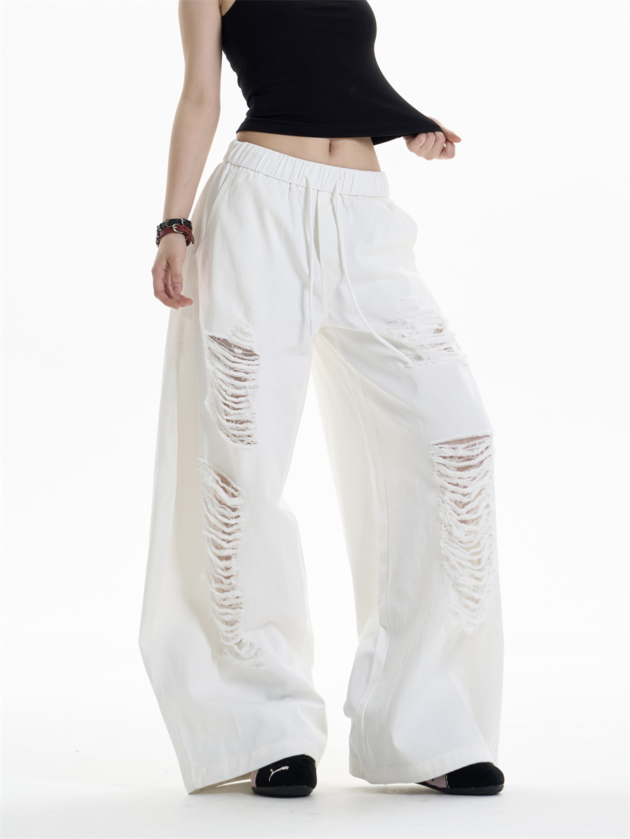 Ripped Casual Pants Women's Loose Straight Wide-leg Pants F3b90e81 C670 47af 8bd9 D628af1a8f4f