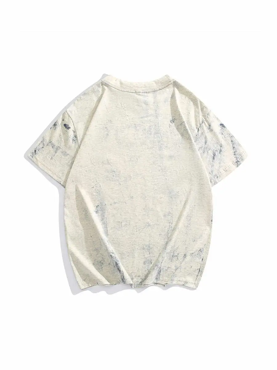 Tie Dye Full Printing Paint Fashion Short Sleeve T-shirt