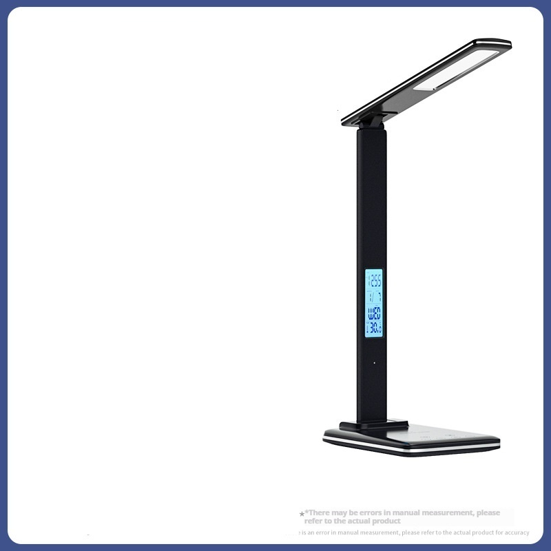 LED Study Table Face With Calendar Clock Wireless Charger Table Lamp
