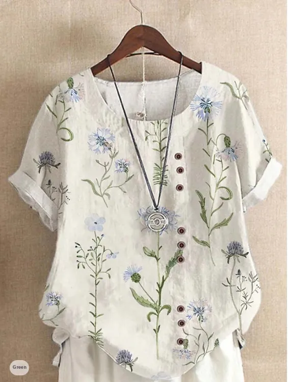 Digital Printed All matching Women's Fashion T shirt Qf255111062 Xl - Shop at LoveMi