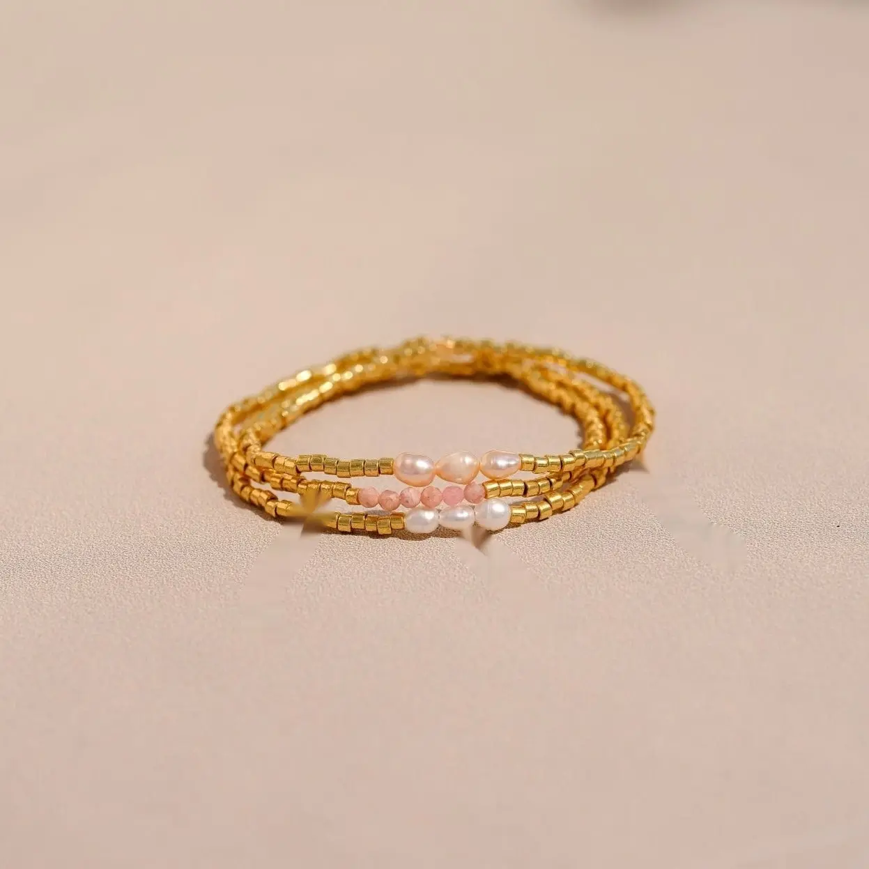 Hand-woven Natural Freshwater Pearl Bracelet For Women