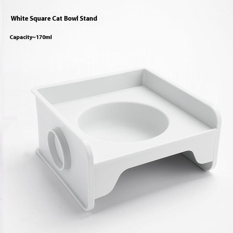 Ceramic Height Increasing Table Frame, Square Cat Bowl