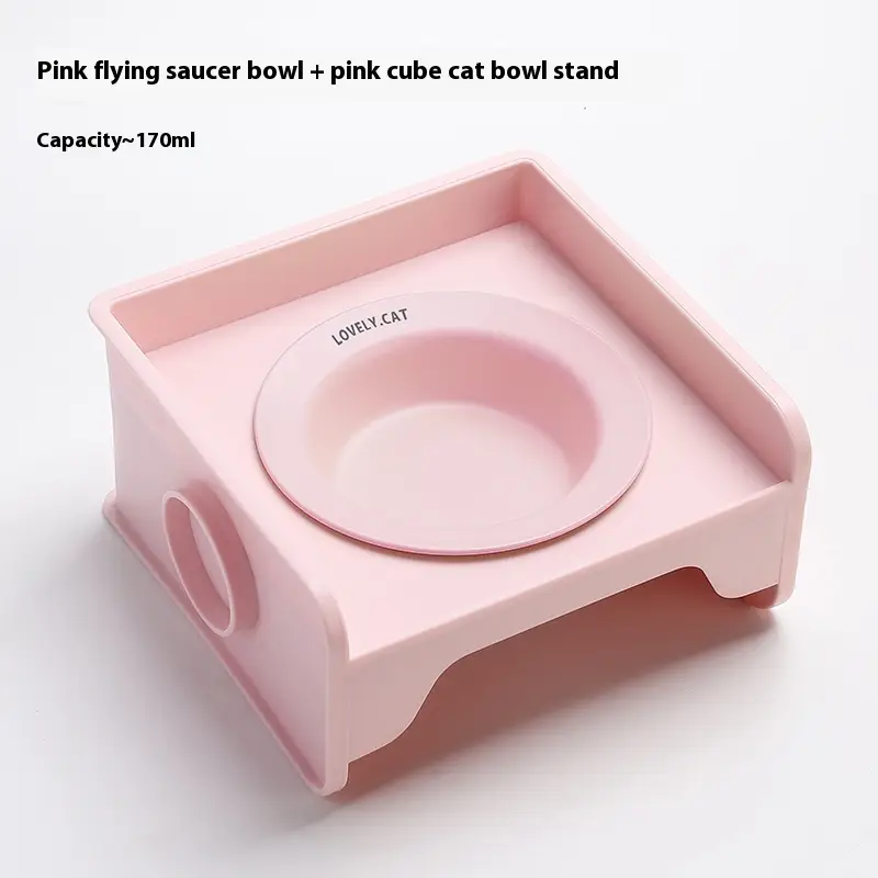 Ceramic Height Increasing Table Frame, Square Cat Bowl