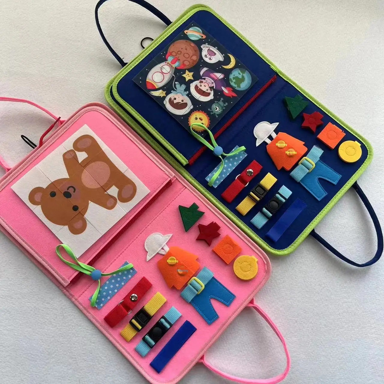Children's Busy Dressing Buckle Learning Board