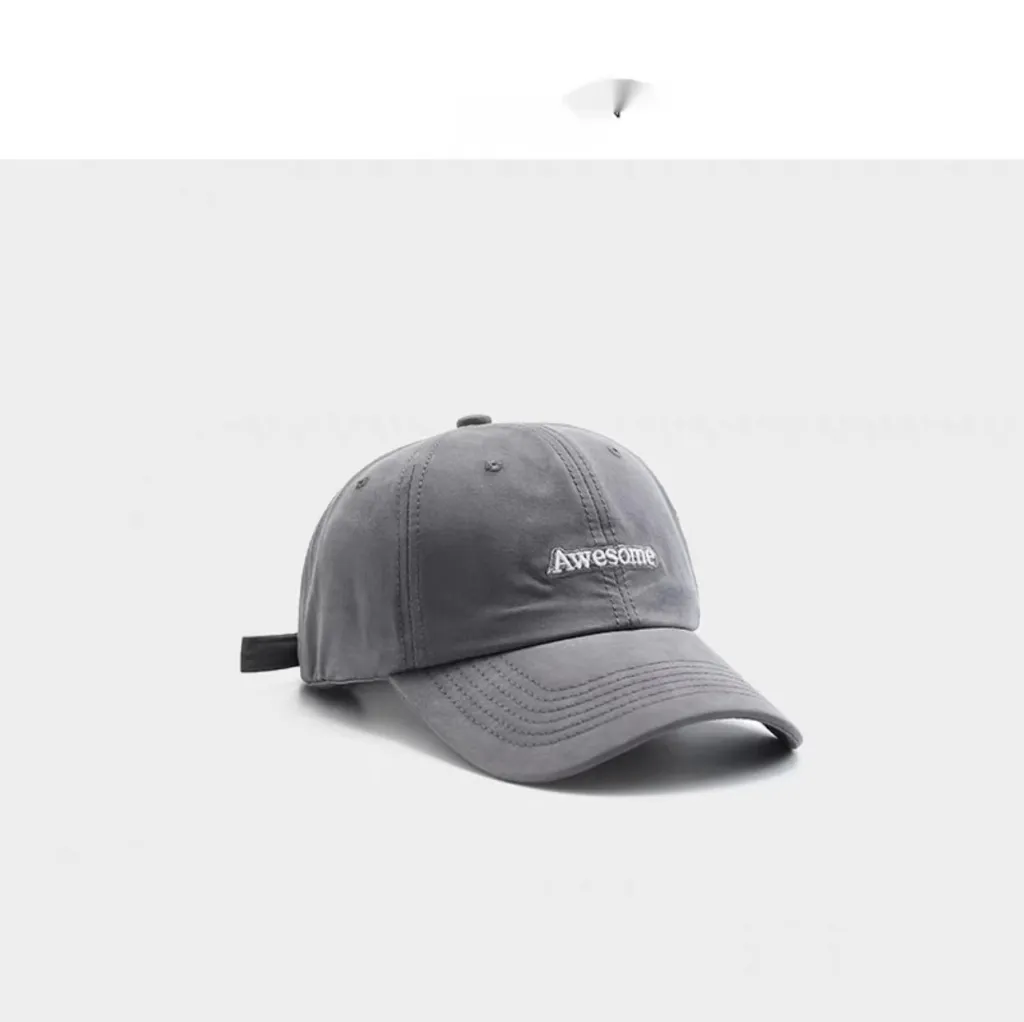 Baseball Cap Soft Top Sun Hat Show Face Small - Grey