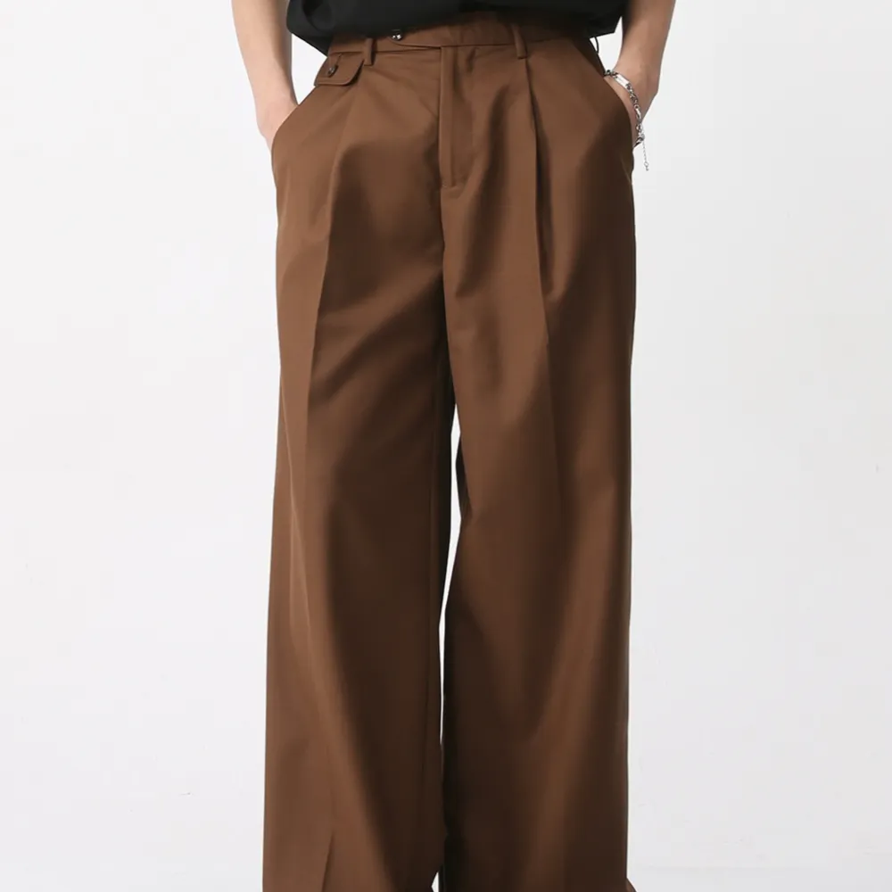 Men's Clothing Casual Suit Pants Straight Retro Simple