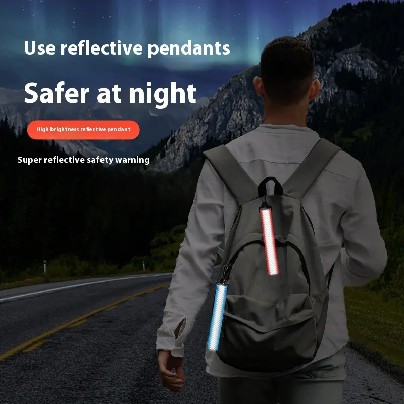 Ribbon School Bag Reflective Pendant Outdoor