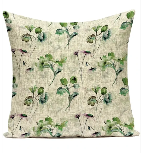 Ink Painting Flowers And Plants Peach Peel Printing Furniture Decoration Pillow Cover Style 16 - Shop at LoveMi