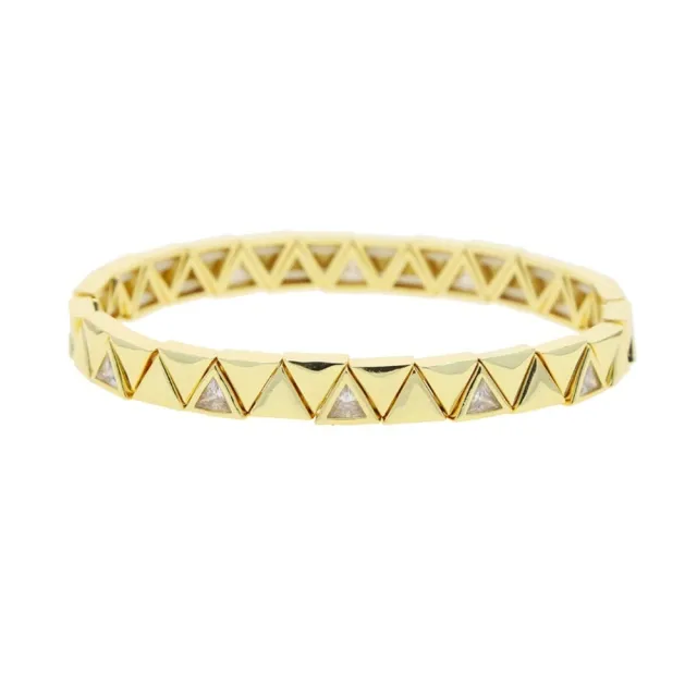 Fashion New Triangle Glossy Zircon Elastic String Bracelet Women's Bracelet Gold - Shop at LoveMi