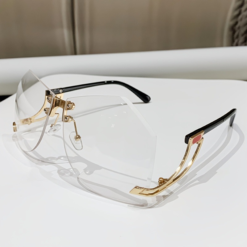 Rimless Sunglasses Women’s Fashion Personality Trend Hollow Glasses Legs