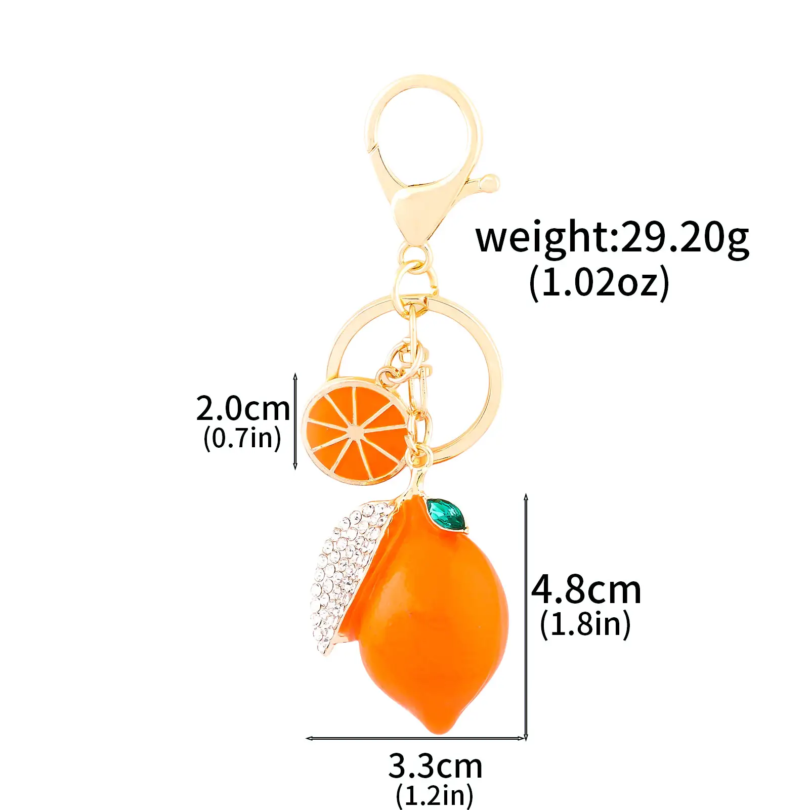 Creative Cute Alloy Fruit Lemon Keychain