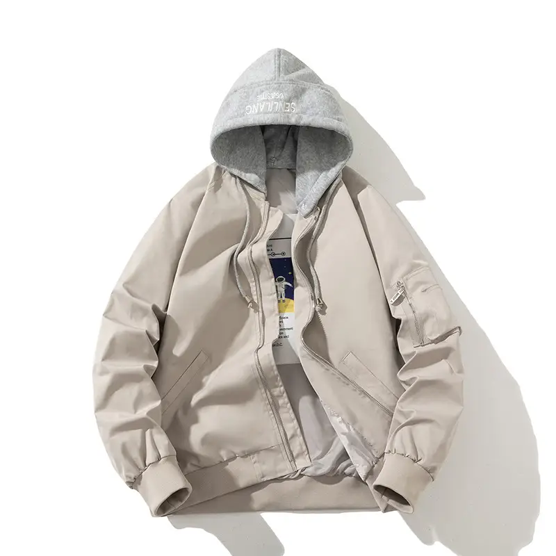 Pilot Jacket Trendy Solid Color Loose-fitting Large Size