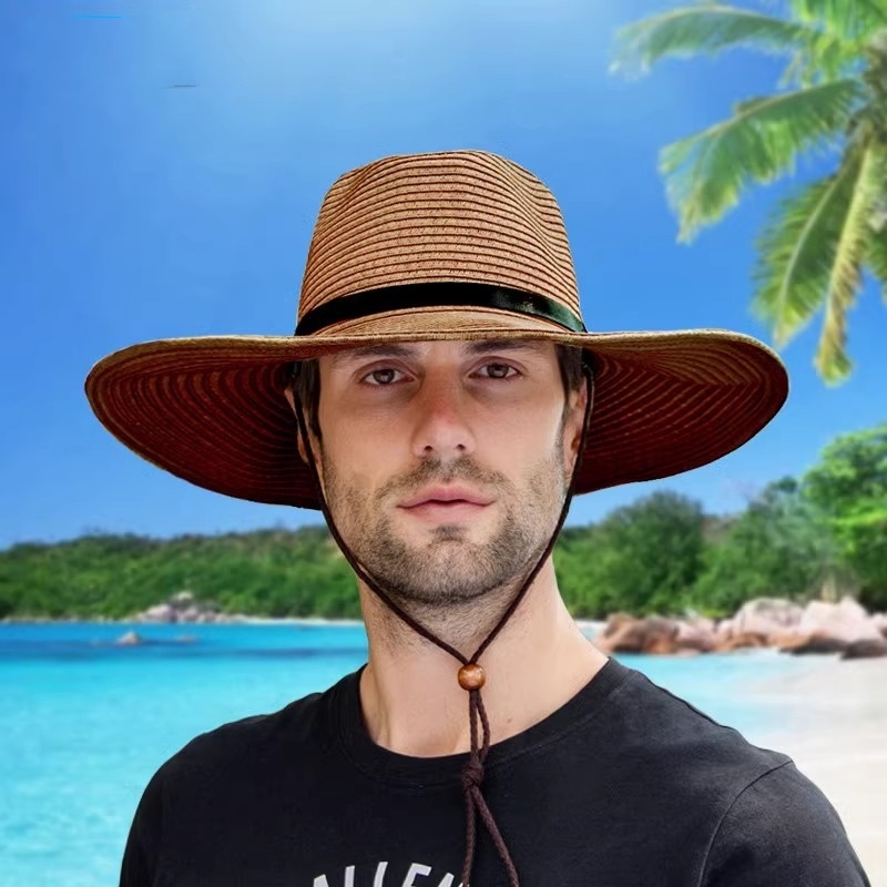 Western Cowboy Straw Hat Women's Big Eaves Outdoor