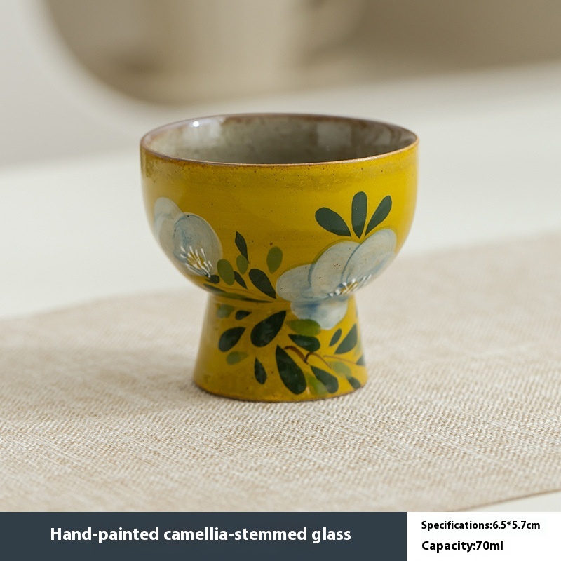 طقم شاي الكاميليا - إبريق وكوب غيوان منزلي بسيط