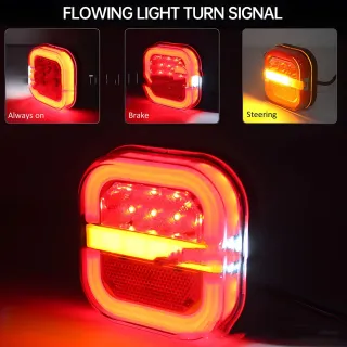 Light Guide Square LED Trailer Taillight