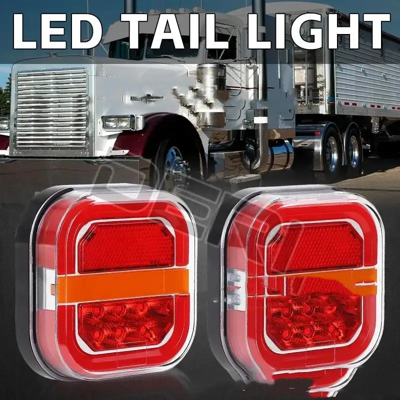 Light Guide Square LED Trailer Taillight