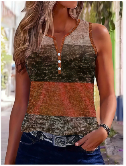 Spring And Summer New European And American Ladies V-neck Vest T-shirt Sling