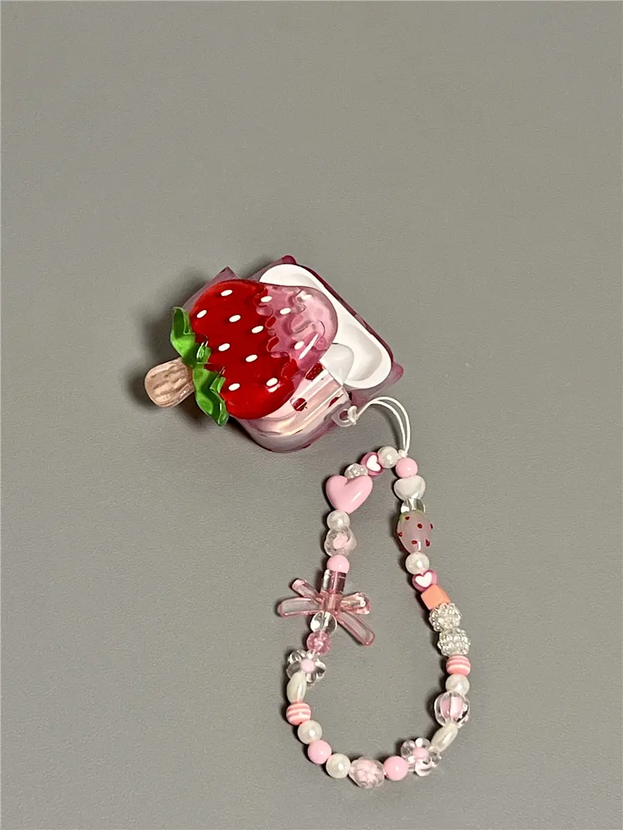 Suitable For Airpods Pro2 Earphone Protective Cover Summer Strawberry Popsicle Earphone Cover