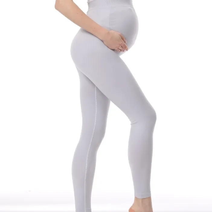 High Waist High Elastic Seamless Yoga Maternity Leggings Multicolor - Multicolor