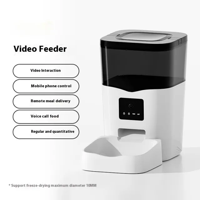 Cat Food Automatic Timing Feeder Video Interactive Pet Cat Feeder Style 1 - Shop at LoveMi