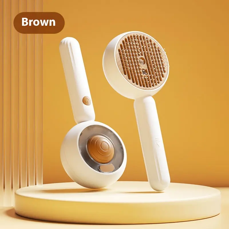 Cat Spray Comb Stainless Steel Pet One-click Hair Removal Brush