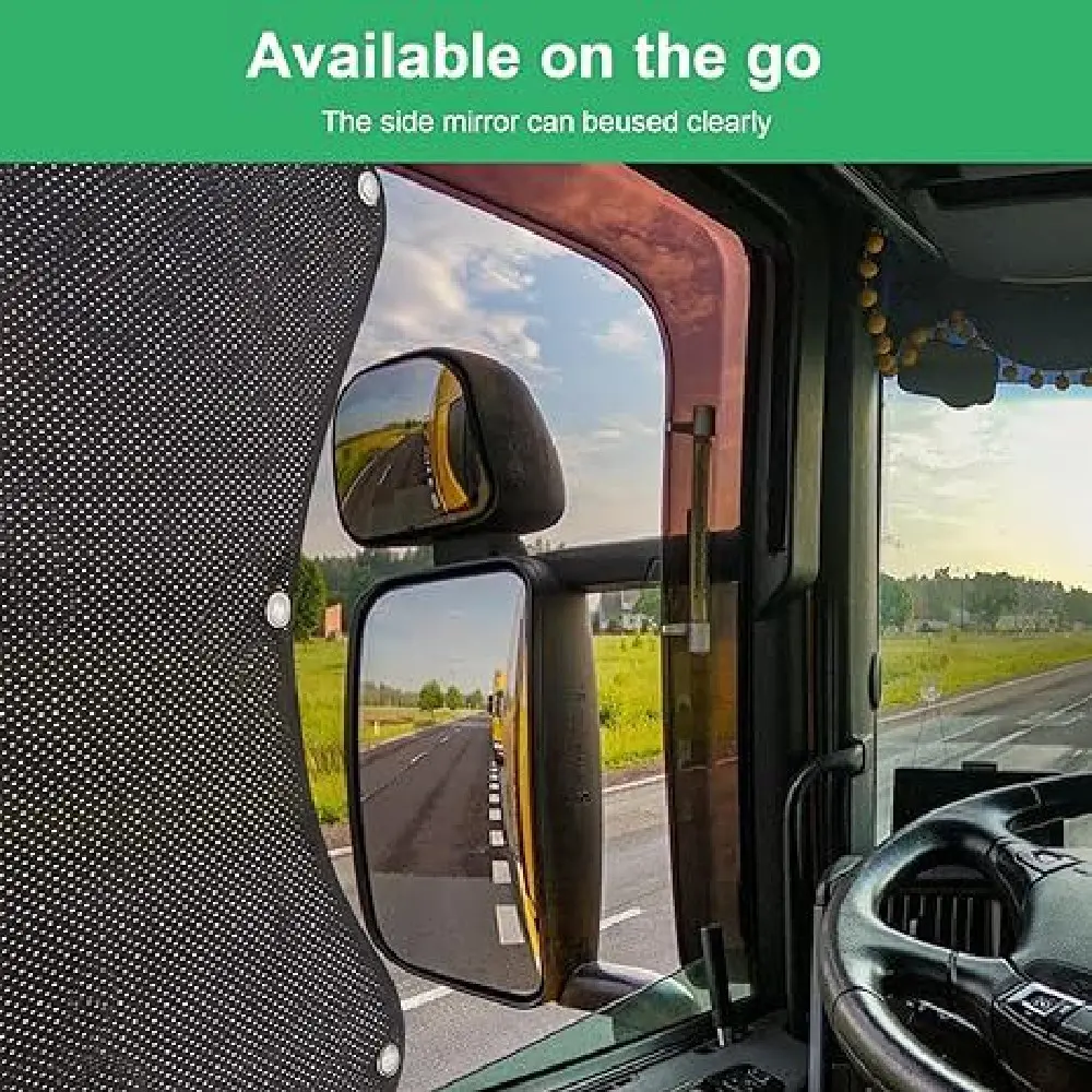 Black Anti-glare and UV Truck Sunshade