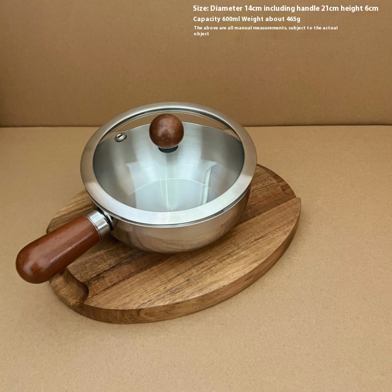 304 Walnut Single Handle Bowl Uncoated Soup Bowl