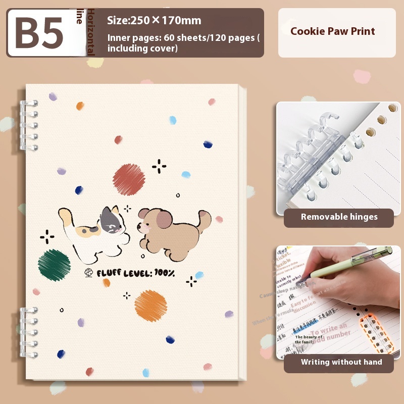 A5 Thickened Loose-leaf Notebook Detachable Coil Cute Book Student Only - Image 4