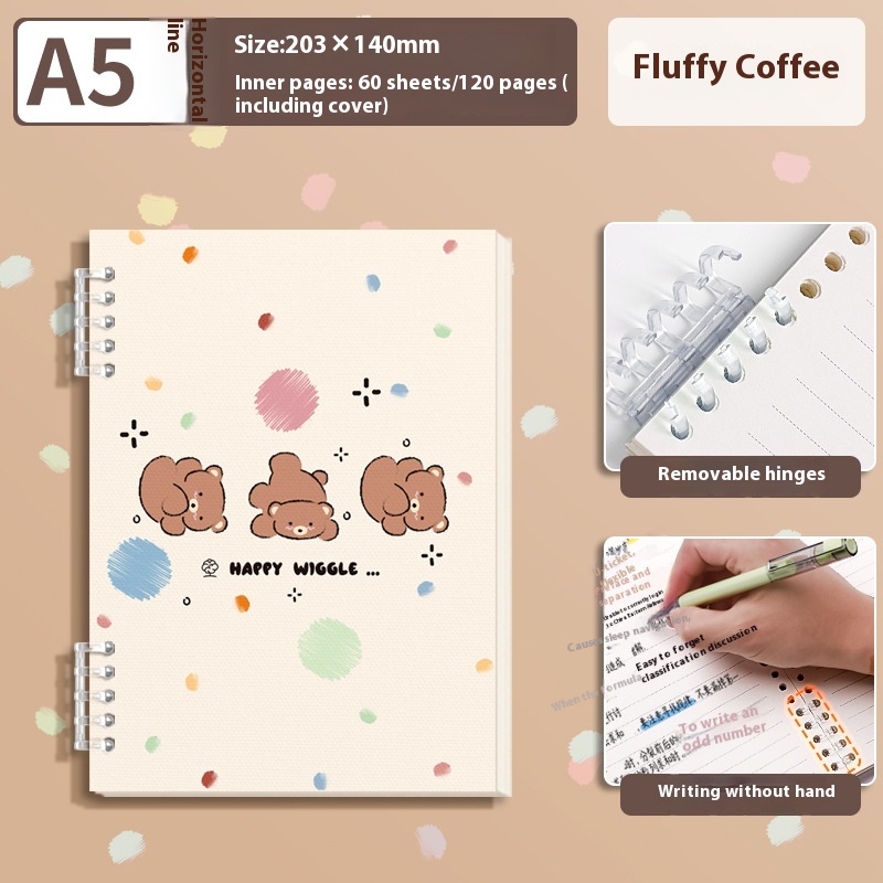 A5 Thickened Loose-leaf Notebook Detachable Coil Cute Book Student Only - Image 2