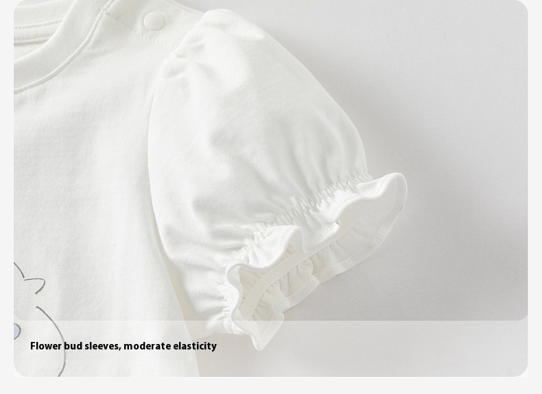 Girl 5A Antibacterial Anti-mite Pure Cotton Thin Top