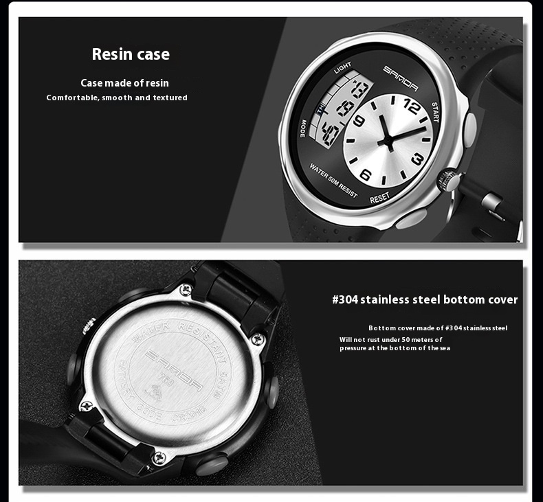 Sanda 763 Multifunctional Luminous Outdoor Sports Watch For Men