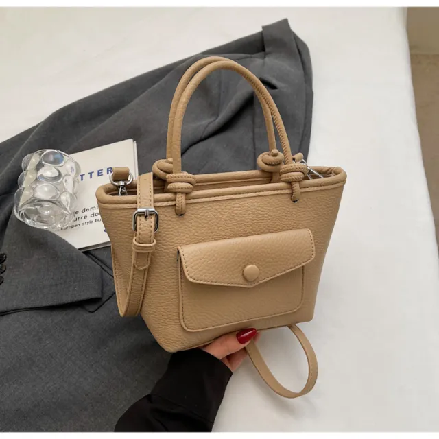 Korean Version Simple And Trendy Casual Shoulder Crossbody Bag Khaki - Shop at LoveMi