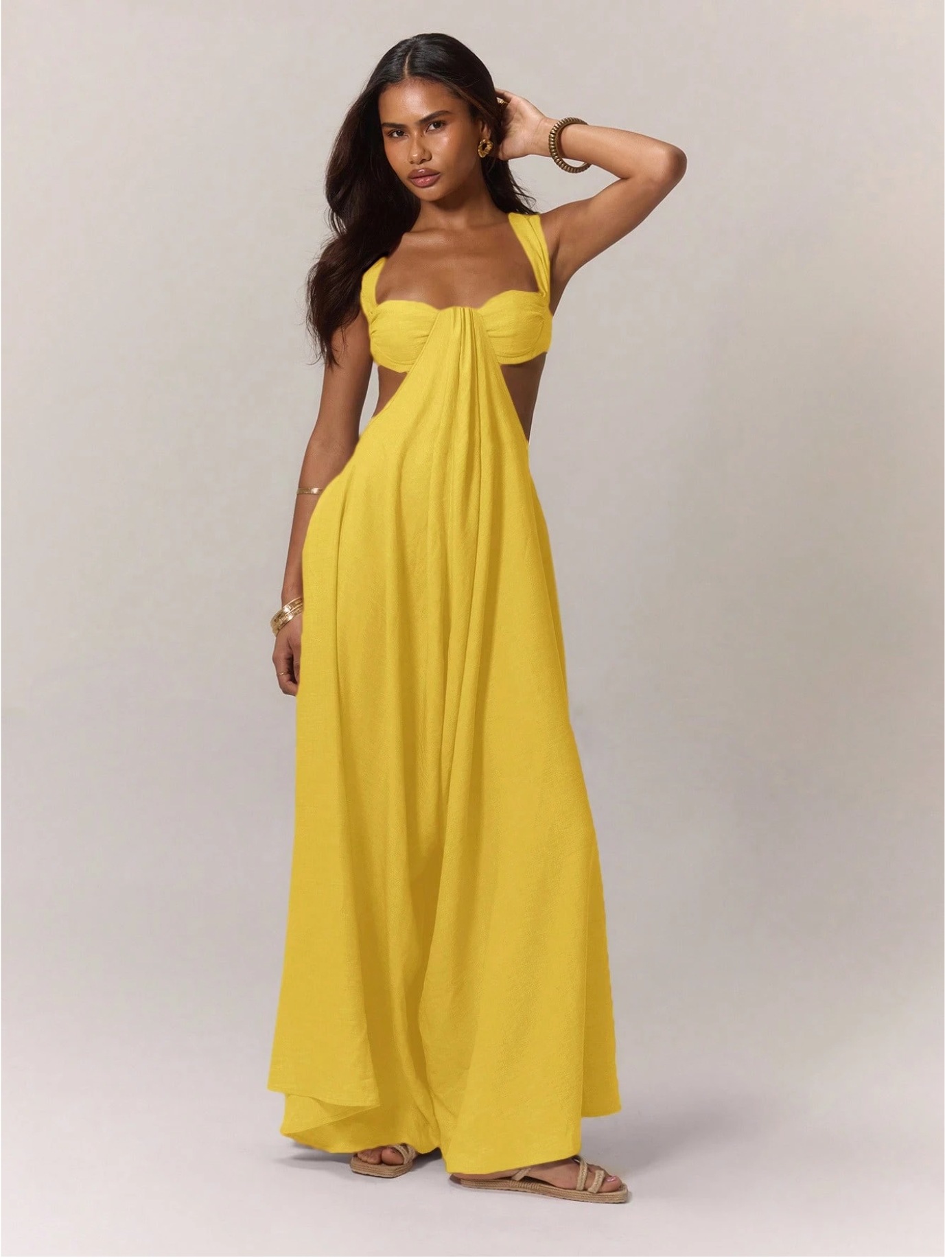 European And American Leisure Tied Spaghetti-strap Trendy Jumpsuit