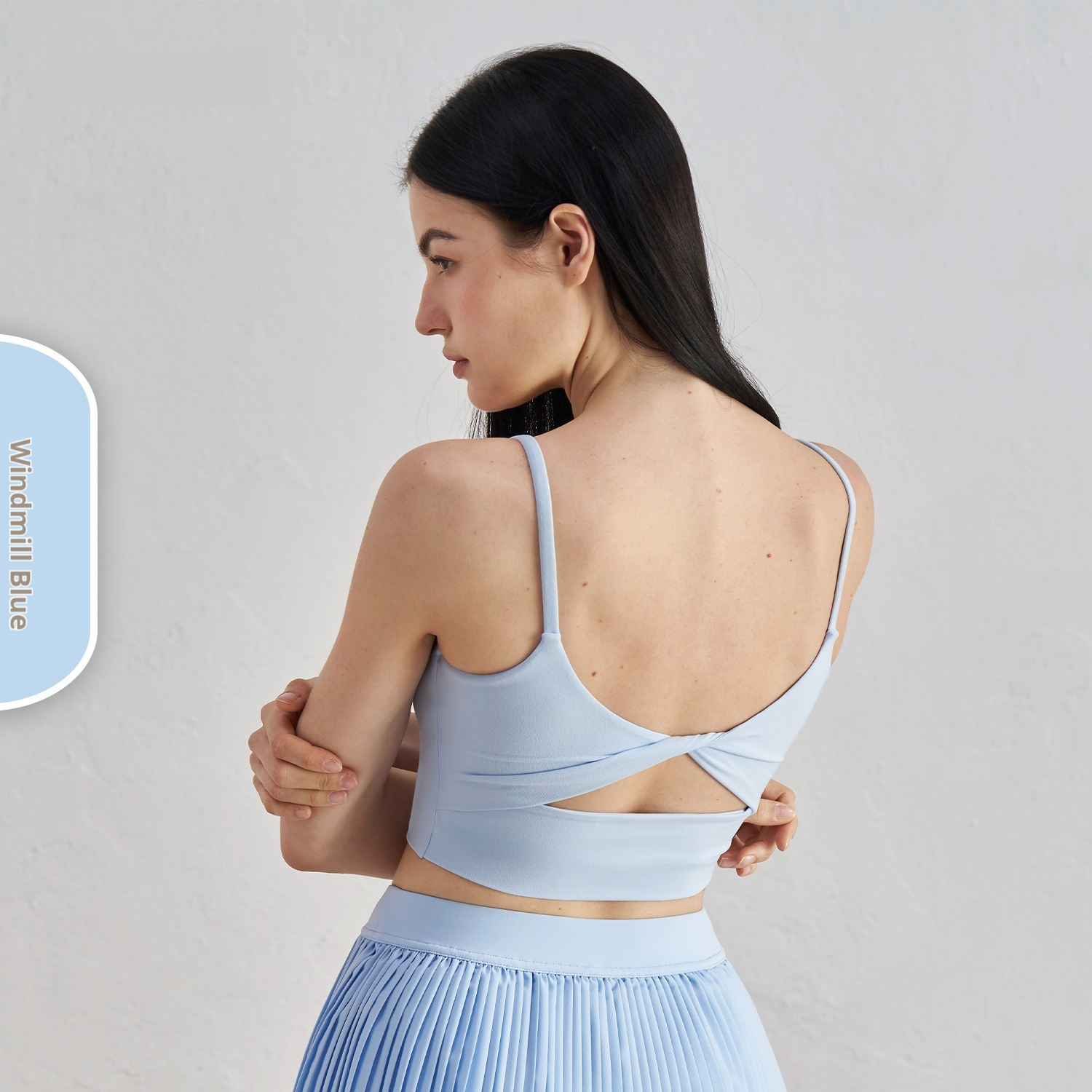 Nude Feel Detachable Sports Vest For Women Beauty Back Hollow Out