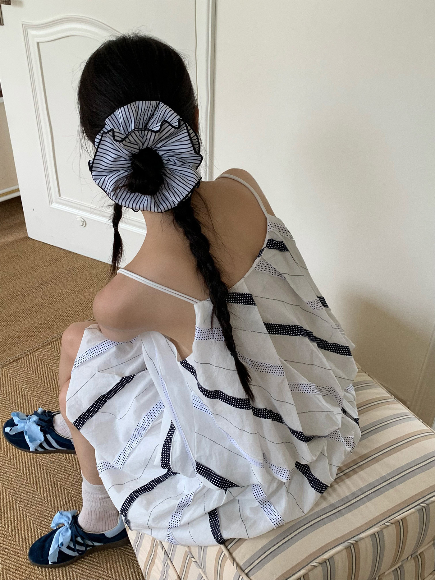 Fashion Diagonal Stripe Bud Camisole Women