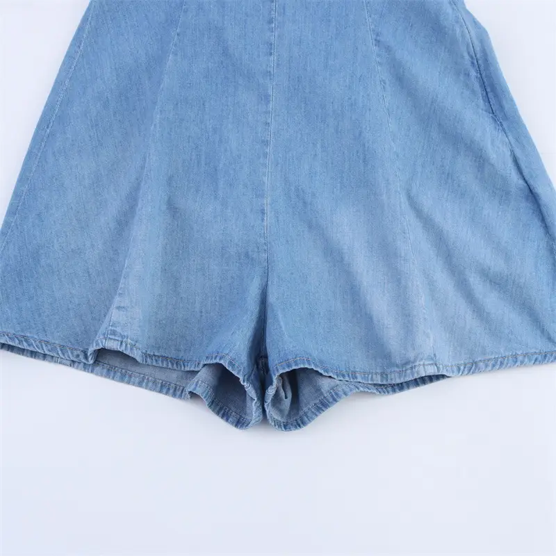 New Summer Off-the-shoulder Denim Jumpsuit