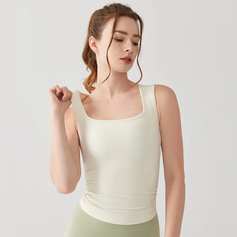 Long Yoga Vest Women's One-piece Fixed Cup Outer Wear Sling