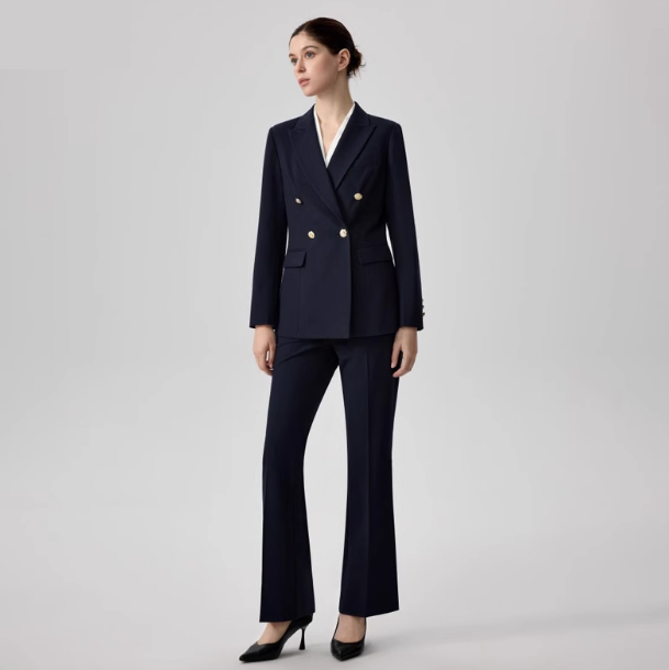 Women's Shirt Suit Pants Springsummer Business Suit Navy Blue Suit B - Shop at LoveMi